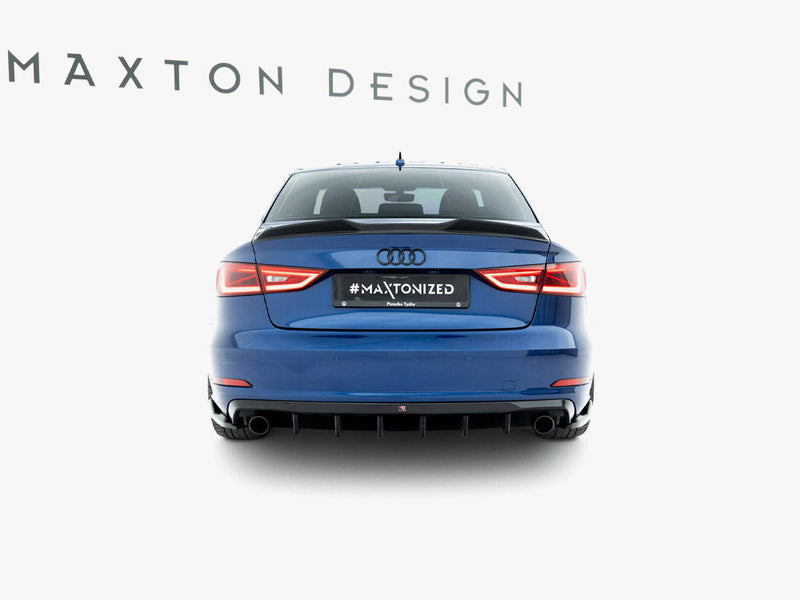 Maxton Design - Rear Valance Audi A3 Sedan 8V (Version with single exhaust tips on both sides)