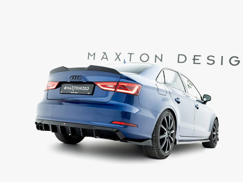Maxton Design - Rear Valance Audi A3 Sedan 8V (Version with dual exhaust tips on one side)
