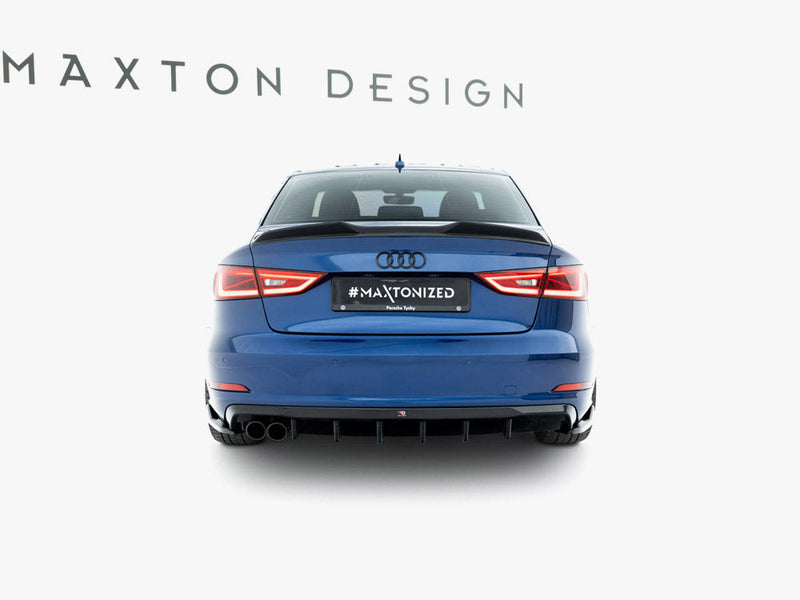 Maxton Design - Rear Valance Audi A3 Sedan 8V (Version with dual exhaust tips on one side)