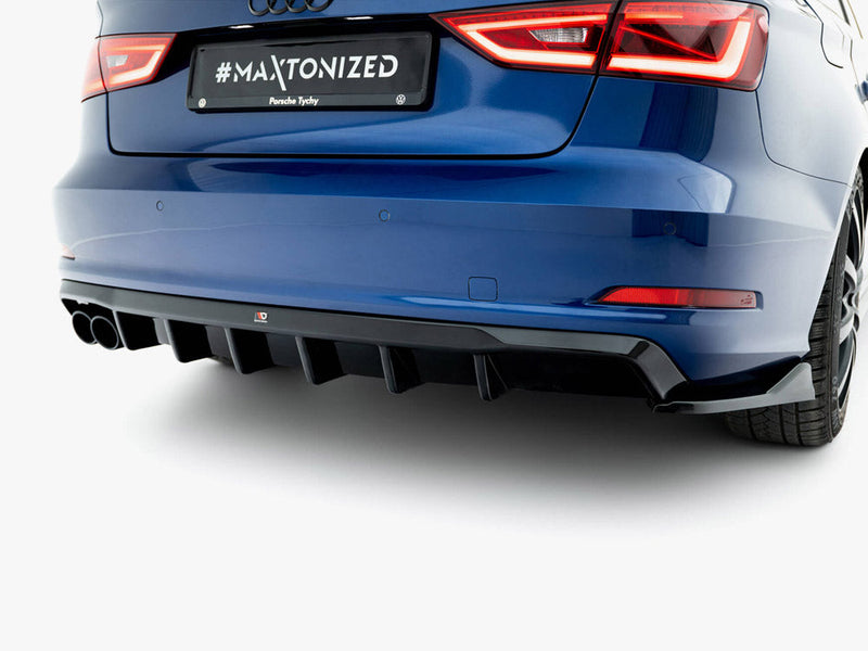 Maxton Design - Rear Valance Audi A3 Sedan 8V (Version with dual exhaust tips on one side)
