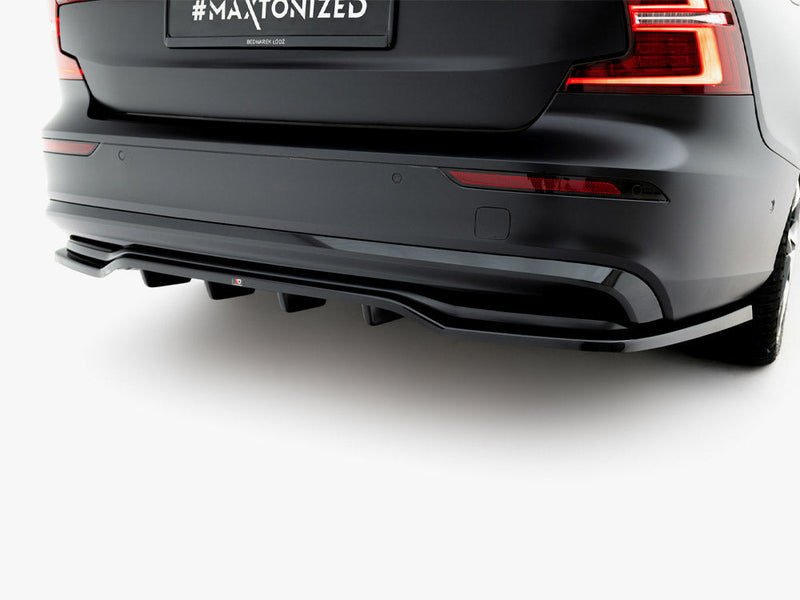 Maxton Design - Rear Splitter (Vertical Bars) Volvo S60 / V60 R-Design Mk3 Facelift