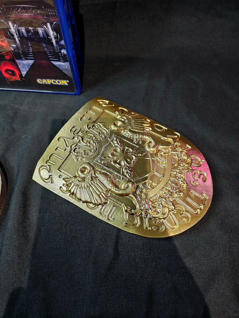 Resident Evil Spencer Mansion Wooden And Gold Emblem Half Scale prop