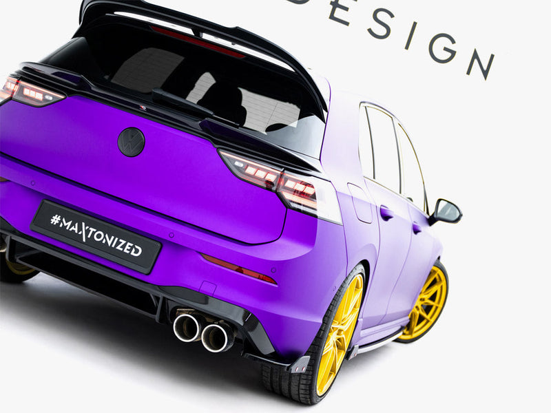 Maxton Design - Rear Side Splitters V.2 + Flaps Volkswagen Golf R Mk8 Facelift