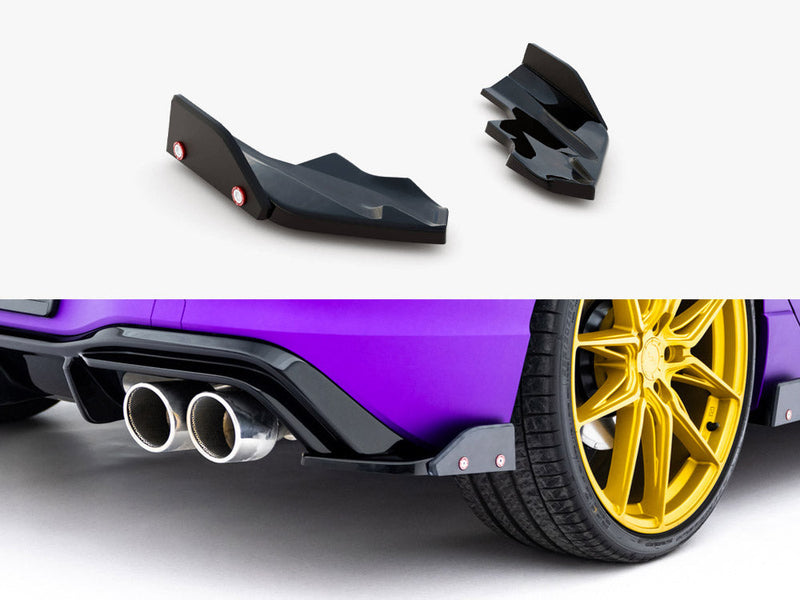 Maxton Design - Rear Side Splitters V.6 + Flaps Volkswagen Golf R Mk8