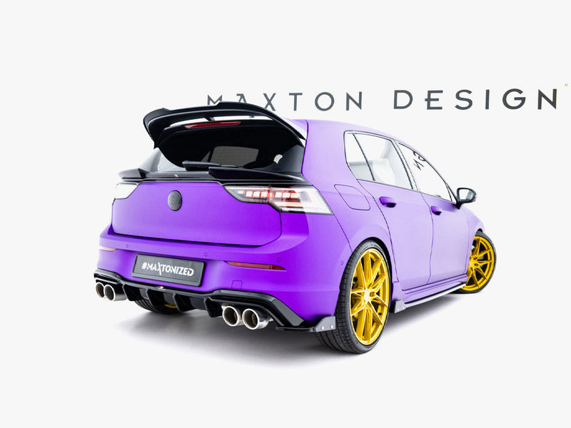 Maxton Design - Rear Side Splitters V.6 + Flaps Volkswagen Golf R Mk8 Facelift