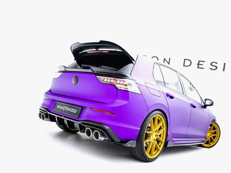 Maxton Design - Rear Side Splitters V.6 + Flaps Volkswagen Golf R Mk8 Facelift