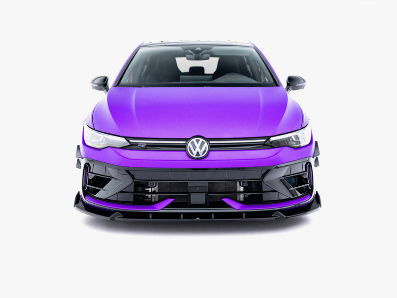 Maxton Design - Front Splitter V.3 + Flaps Volkswagen Golf R Mk8 Facelift