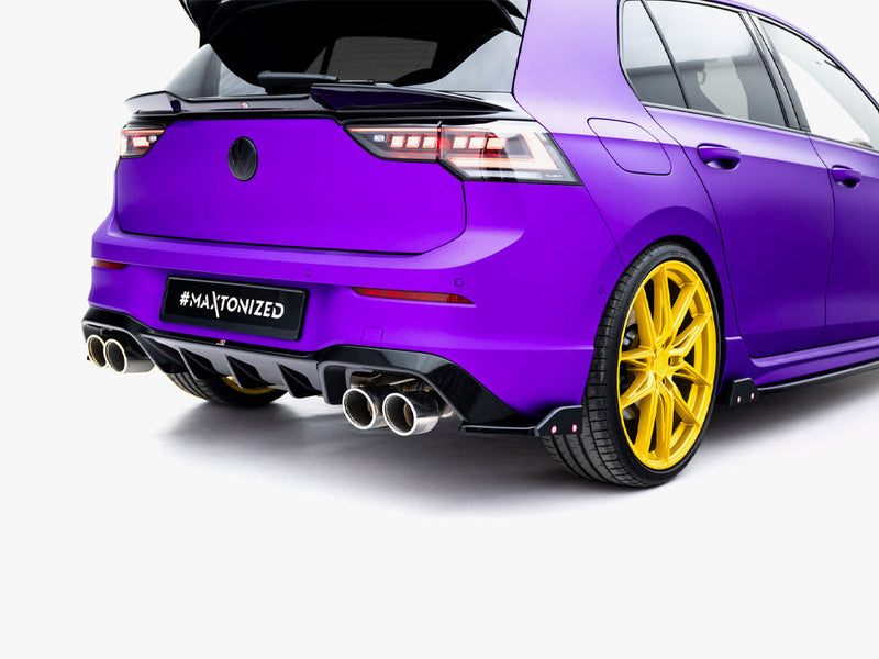 Maxton Design - Rear Side Splitters V.5 + Flaps Volkswagen Golf R Mk8 Facelift