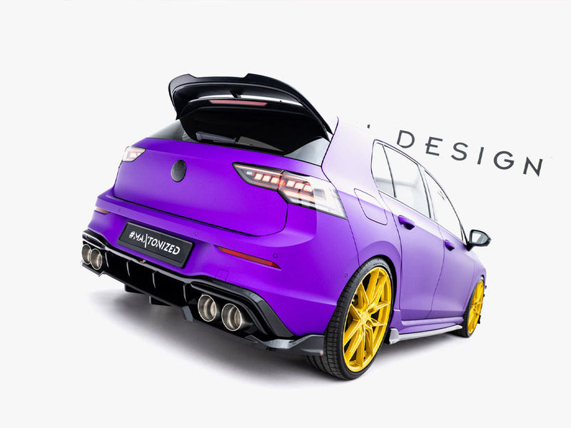 Maxton Design - Rear Splitter (Vertical Bars) V.1 Volkswagen Golf R Mk8 / Mk8 Facelift