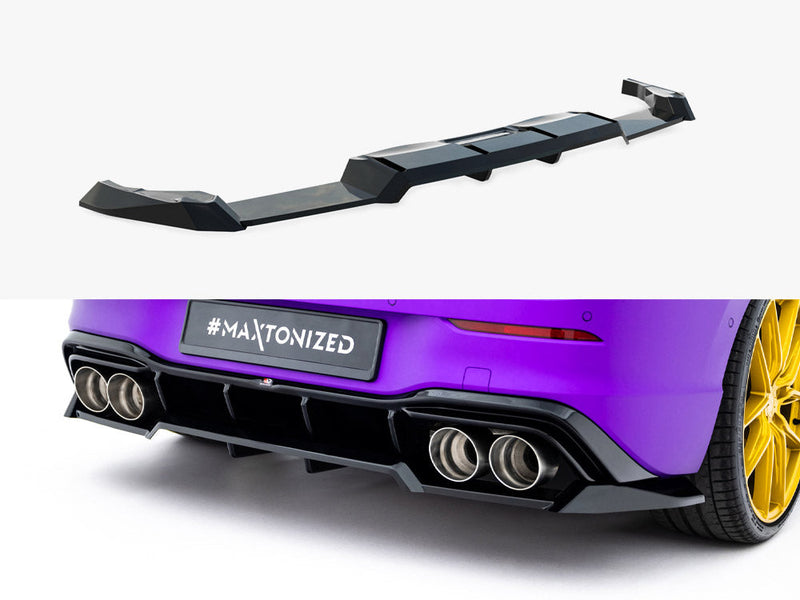 Maxton Design - Rear Splitter (Vertical Bars) V.2 Volkswagen Golf R Mk8 / Mk8 Facelift