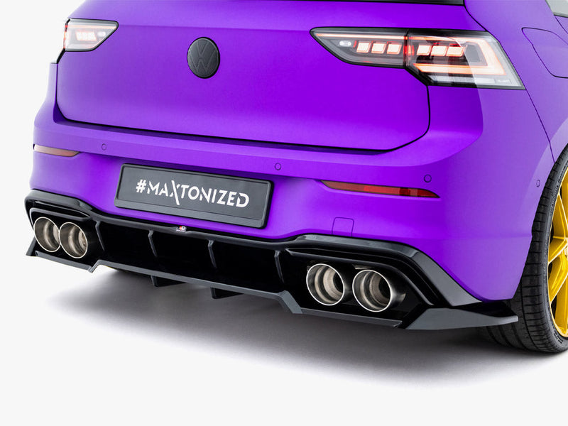 Maxton Design - Rear Splitter (Vertical Bars) V.2 Volkswagen Golf R Mk8 / Mk8 Facelift