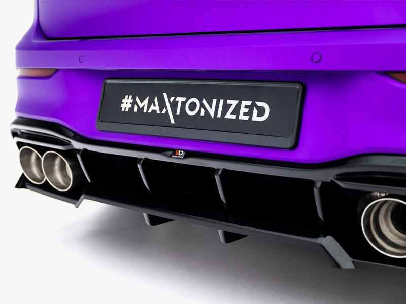 Maxton Design - Rear Splitter (Vertical Bars) V.2 Volkswagen Golf R Mk8 / Mk8 Facelift