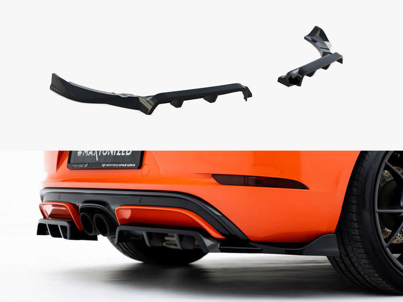 Maxton Design - Rear Splitter (Vertical Bars) Porsche 718 Cayman GTS 982c