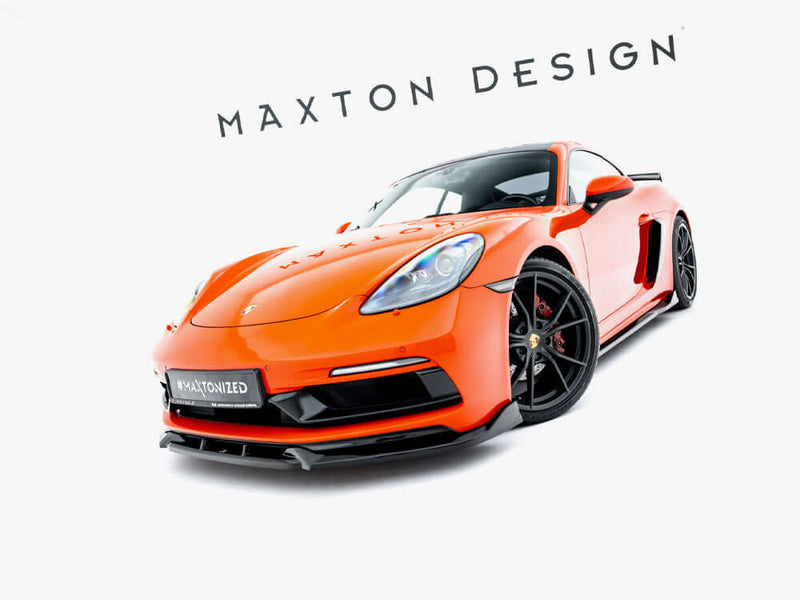 Maxton Design - Front Splitter V.3 Porsche 718 Cayman GTS 982c
