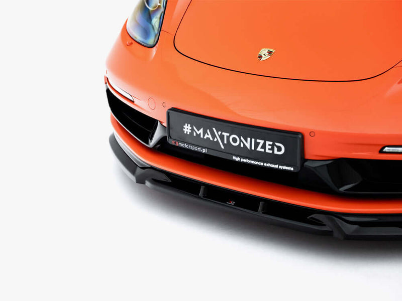 Maxton Design - Front Splitter V.3 Porsche 718 Cayman GTS 982c