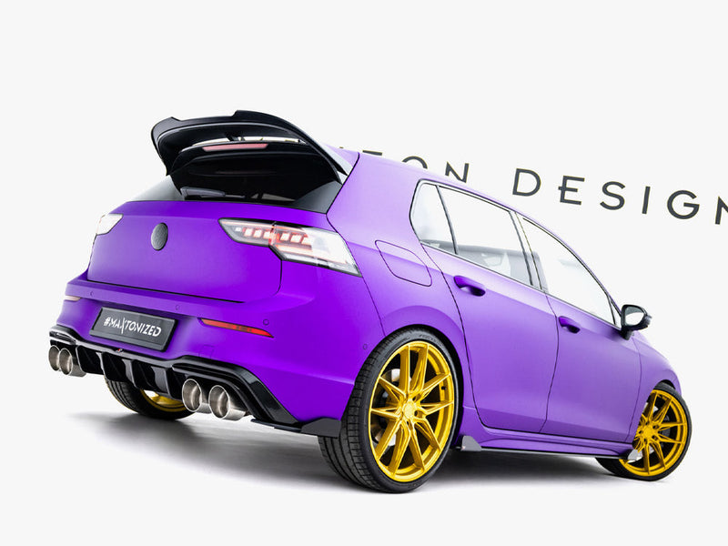 Maxton Design - Street PRO Rear Side Splitters V.2 + Flaps Volkswagen Golf R Mk8 / Mk8 Facelift