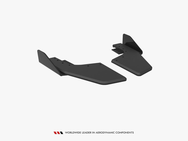 Maxton Design - Street PRO Rear Side Splitters V.2 + Flaps Volkswagen Golf R Mk8 / Mk8 Facelift