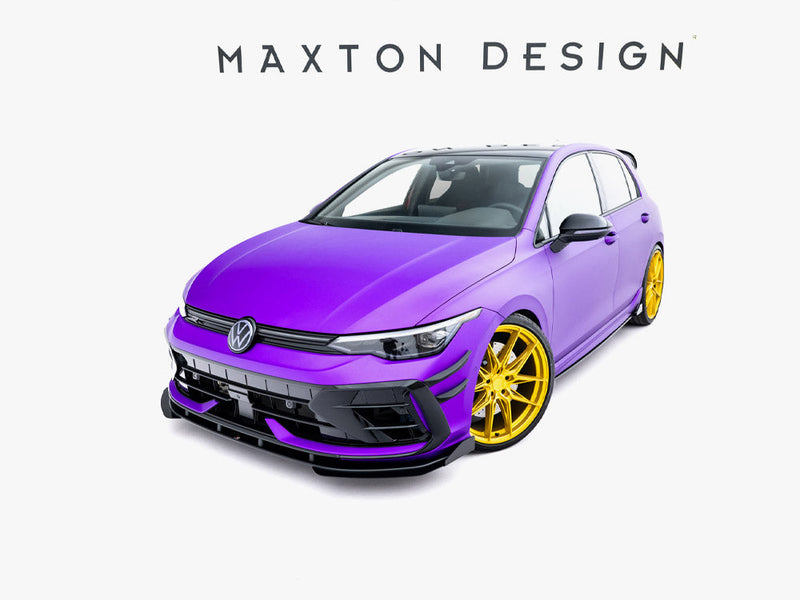Maxton Design - Street PRO Front Splitter + Flaps Volkswagen Golf R Mk8 Facelift