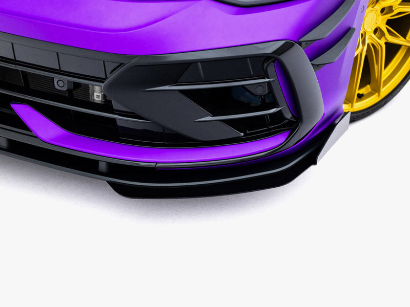 Maxton Design - Street PRO Front Splitter + Flaps Volkswagen Golf R Mk8 Facelift