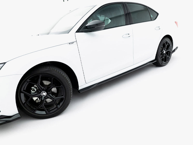 Maxton Design - Side Skirts Diffusers Skoda Octavia Sportline Liftback / Estate Mk4 Facelift