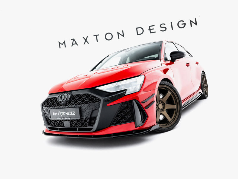Maxton Design - Street PRO Front Splitter + Flaps Audi RS3 Sedan 8Y Facelift