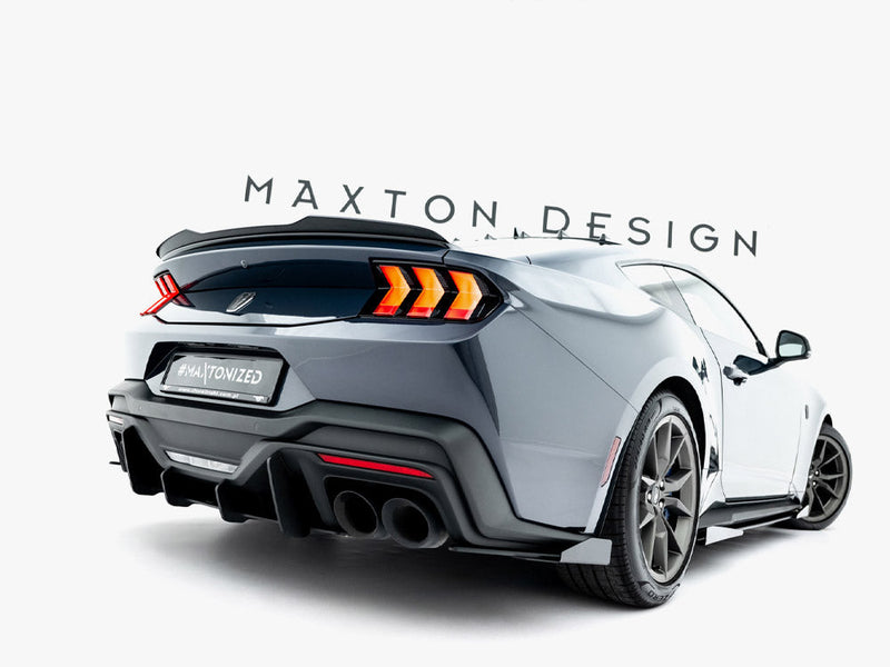 Maxton Design - Street PRO Rear Side Splitters + Flaps Ford Mustang Dark Horse Mk7