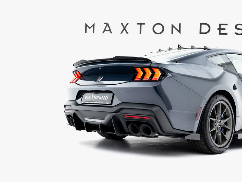 Maxton Design - Street PRO Rear Side Splitters + Flaps Ford Mustang Dark Horse Mk7