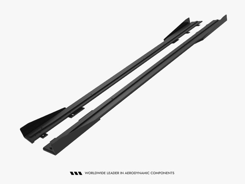Maxton Design - Street PRO Side Skirts Diffusers + Flaps Ford Mustang Dark Horse Mk7