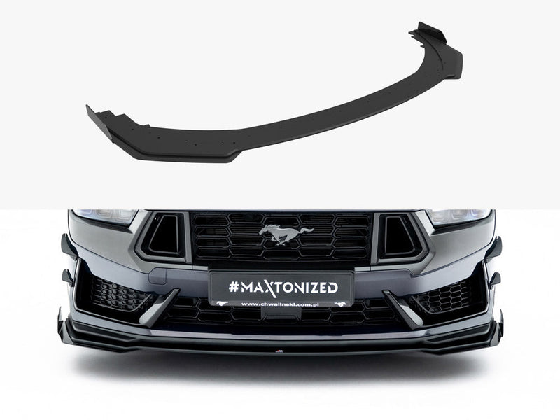 Maxton Design - Street PRO Front Splitter + Flaps Ford Mustang Dark Horse Mk7