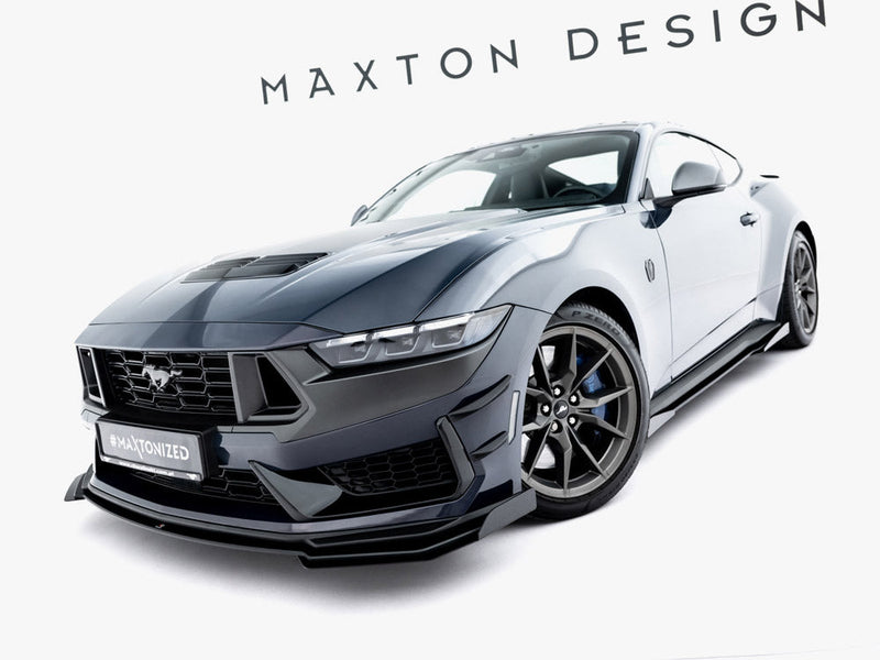 Maxton Design - Street PRO Front Splitter + Flaps Ford Mustang Dark Horse Mk7
