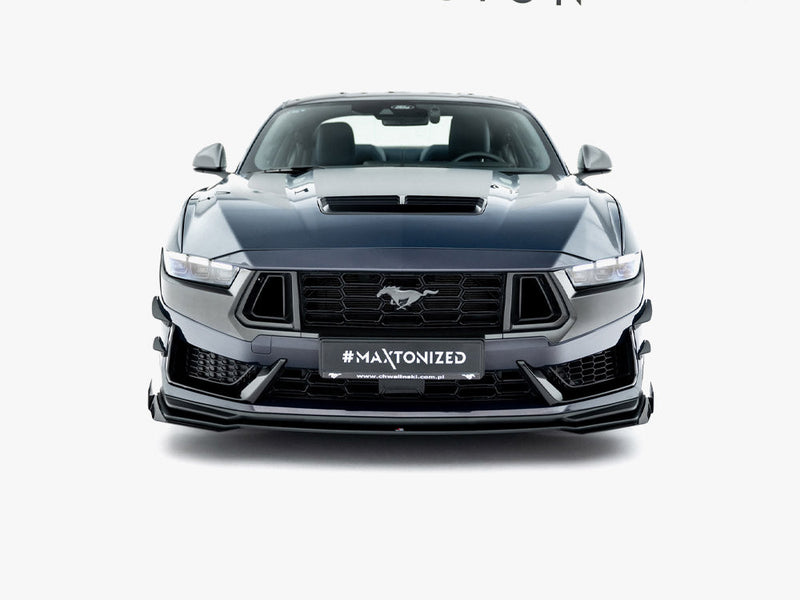 Maxton Design - Street PRO Front Splitter + Flaps Ford Mustang Dark Horse Mk7
