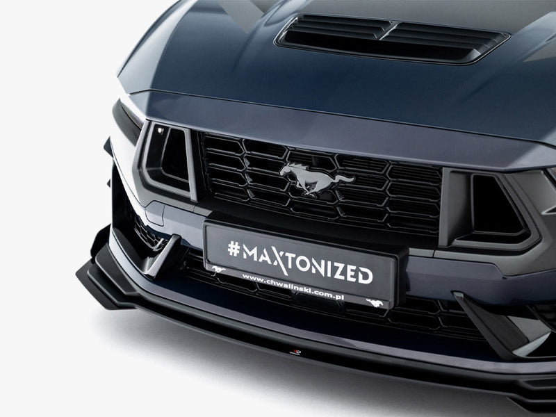Maxton Design - Street PRO Front Splitter + Flaps Ford Mustang Dark Horse Mk7