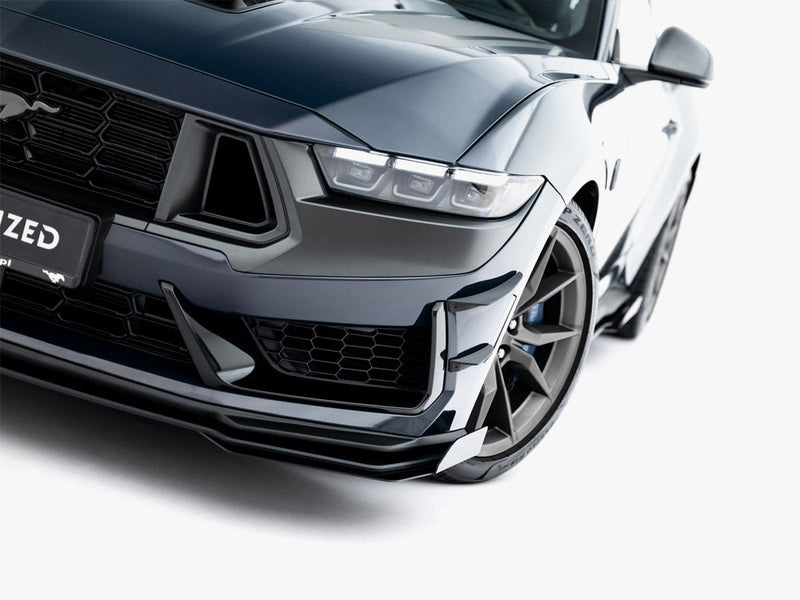 Maxton Design - Street PRO Front Splitter + Flaps Ford Mustang Dark Horse Mk7