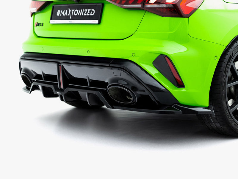 Maxton Design - Rear Splitter (Vertical Bars) V.2 Audi RS3 Sportback 8Y Facelift