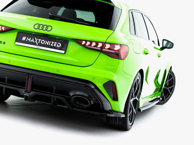 Maxton Design - Rear Splitter (Vertical Bars) V.2 Audi RS3 Sportback 8Y Facelift