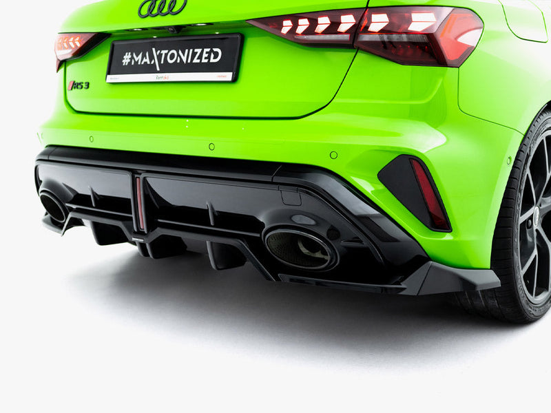 Maxton Design - Rear Splitter (Vertical Bars) V.1 Audi RS3 Sportback 8Y Facelift