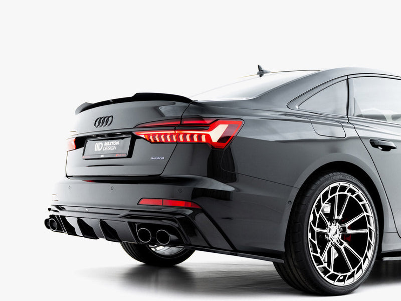 Maxton Design -  Rear Valance + Exhaust Ends Imitation Audi A6 S-Line / S6 C8 / C8 Facelift