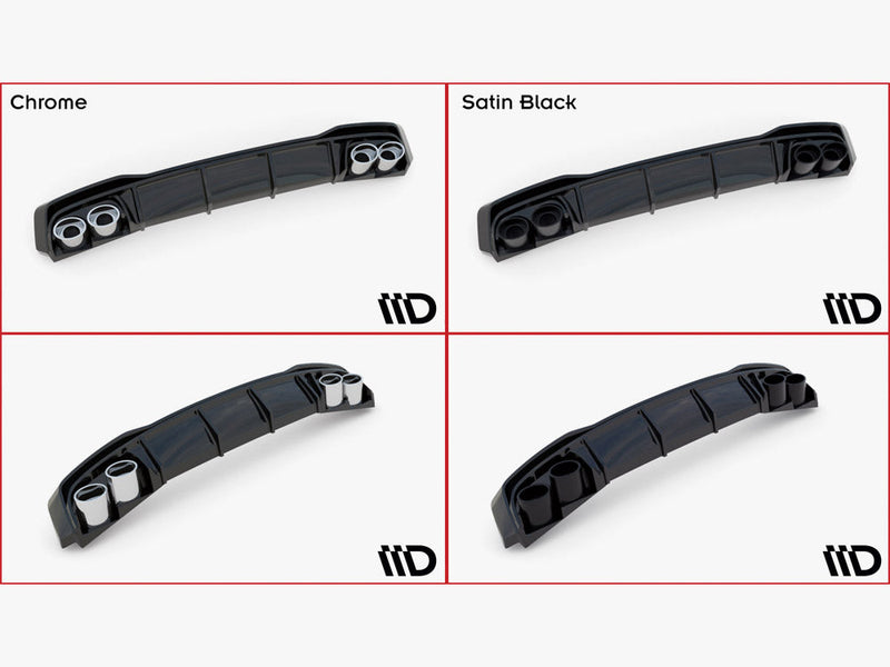 Maxton Design -  Rear Valance + Exhaust Ends Imitation Audi A6 Sedan / Avant C8 / C8 Facelift