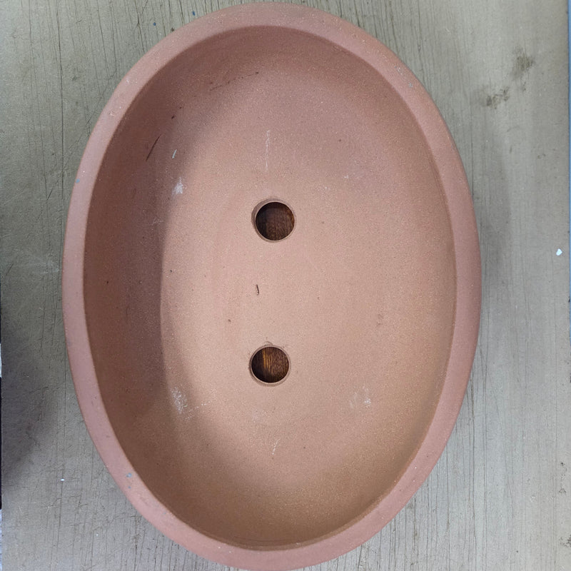 42cm Premium Unglazed Bonsai Pot | Oval | 42cm x 31cm x 11cm | Painted