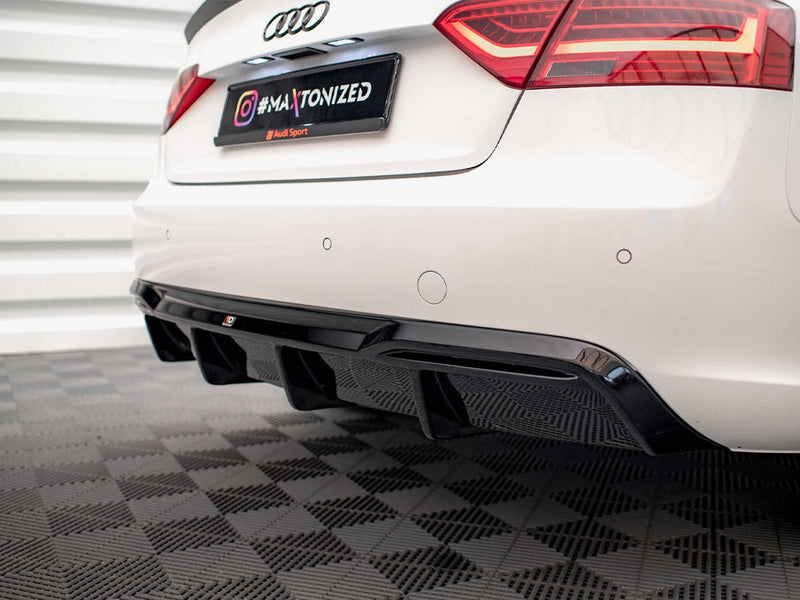 Maxton Design - Rear Valance Audi A5 Sportback 8T Facelift (Version with dual exhausts on one side)