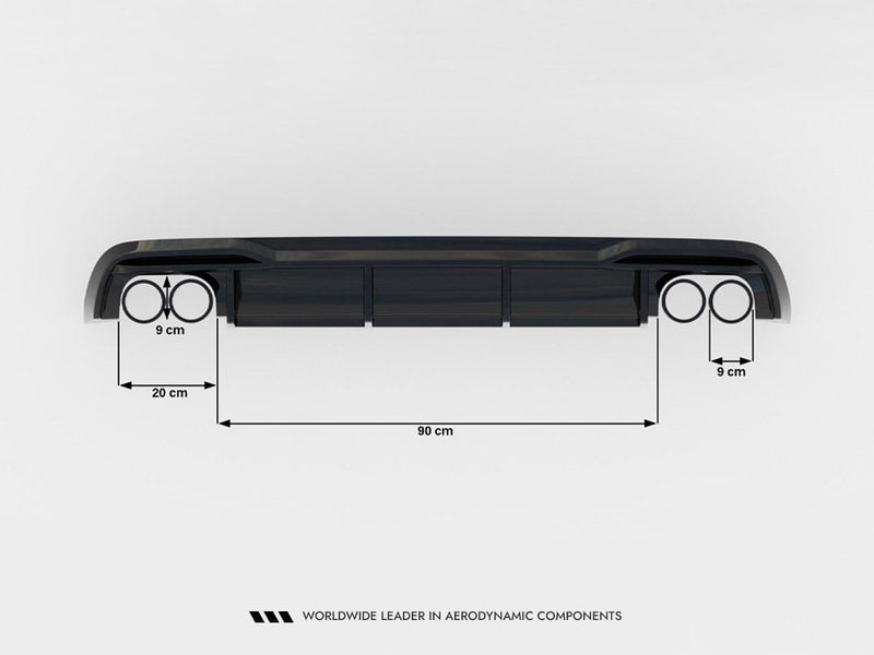 Maxton Design - Rear Valance Audi A5 Sportback 8T Facelift (Version with dual exhausts on both sides)