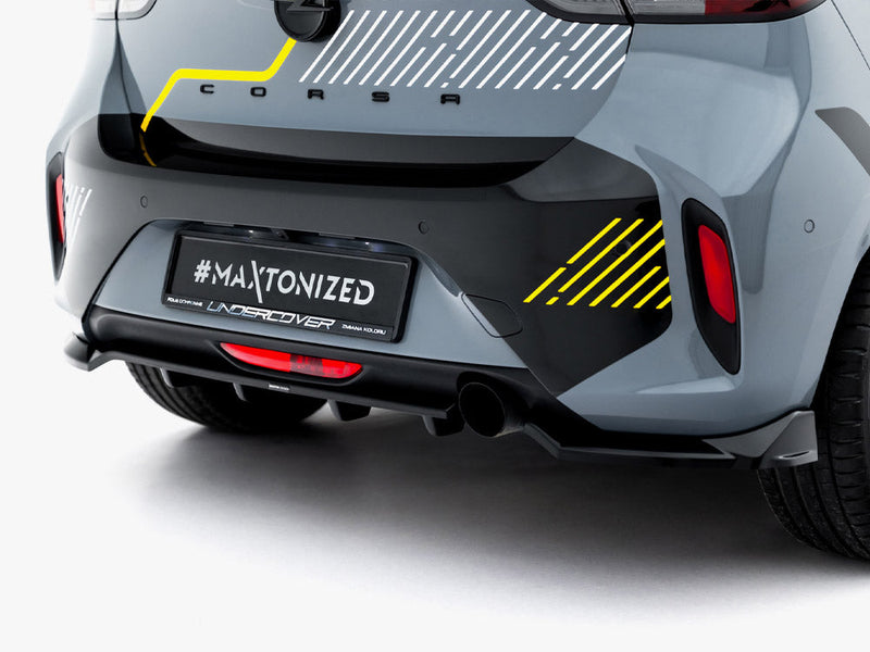 Maxton Design - Rear Splitter (Vertical Bars) Vauxhall / Opel Corsa F Facelift (Mk6 Facelift)