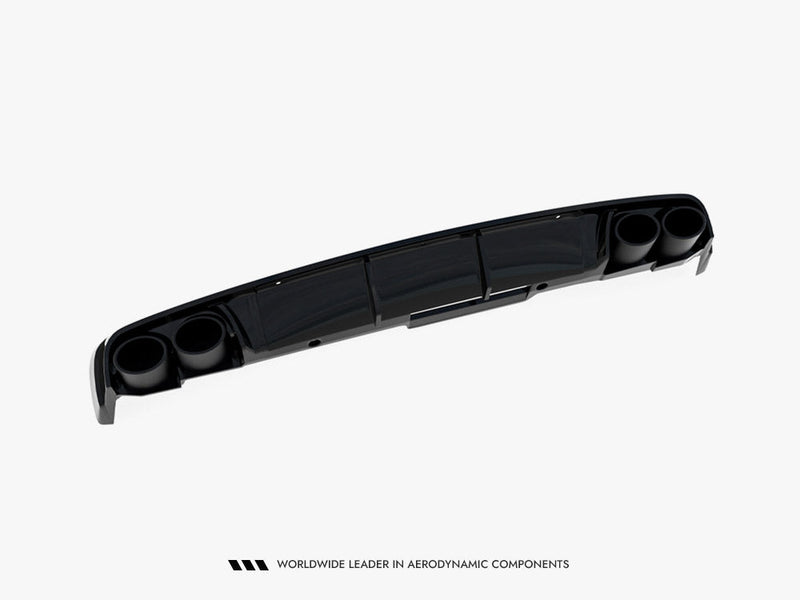 Maxton Design -  Rear Valance + Exhaust Ends Imitation Audi A6 Sedan / Avant C8 / C8 Facelift