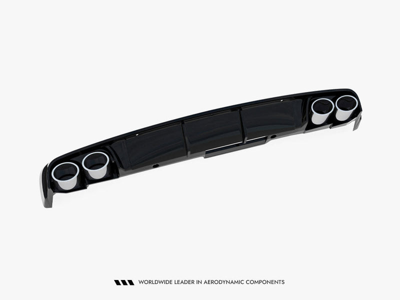 Maxton Design -  Rear Valance + Exhaust Ends Imitation Audi A6 Sedan / Avant C8 / C8 Facelift