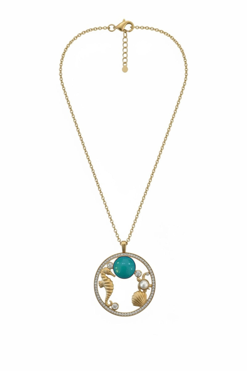 Oceanic Wonderland Necklace Turquoise Gold