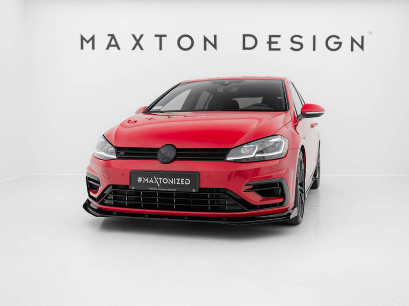 Maxton Design - STREET PRO FRONT SPLITTER + FLAPS VW GOLF 7 R / R-LINE FACELIFT