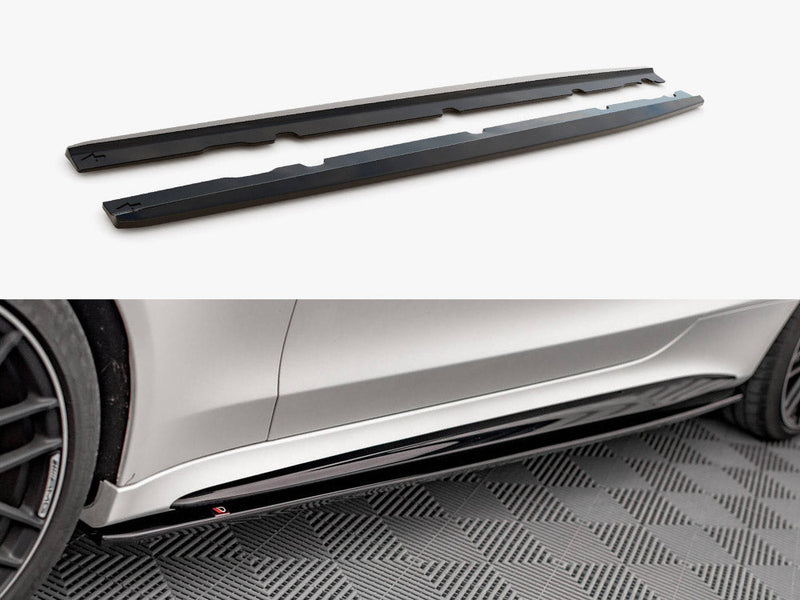Maxton Design - SIDE SKIRTS DIFFUSERS V.1 MERCEDES-AMG C 63AMG COUPE C205 FACELIFT (2018-2021)
