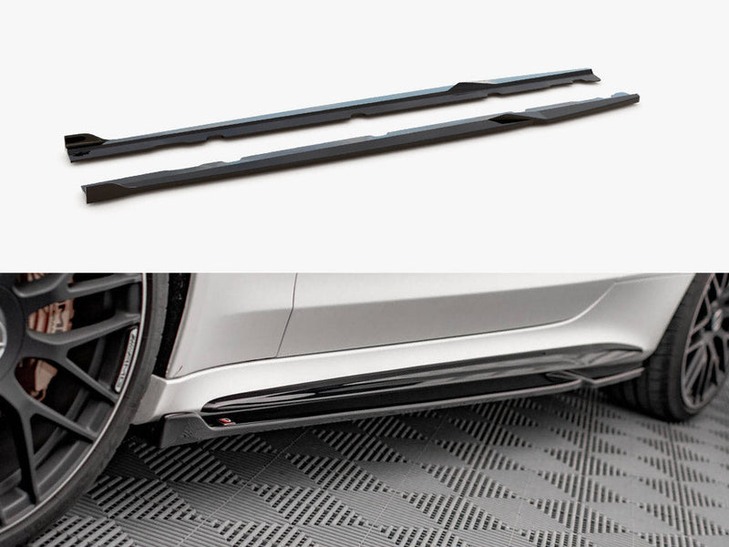 Maxton Design - SIDE SKIRTS DIFFUSERS V.2 MERCEDES-AMG C 63AMG COUPE C205 FACELIFT