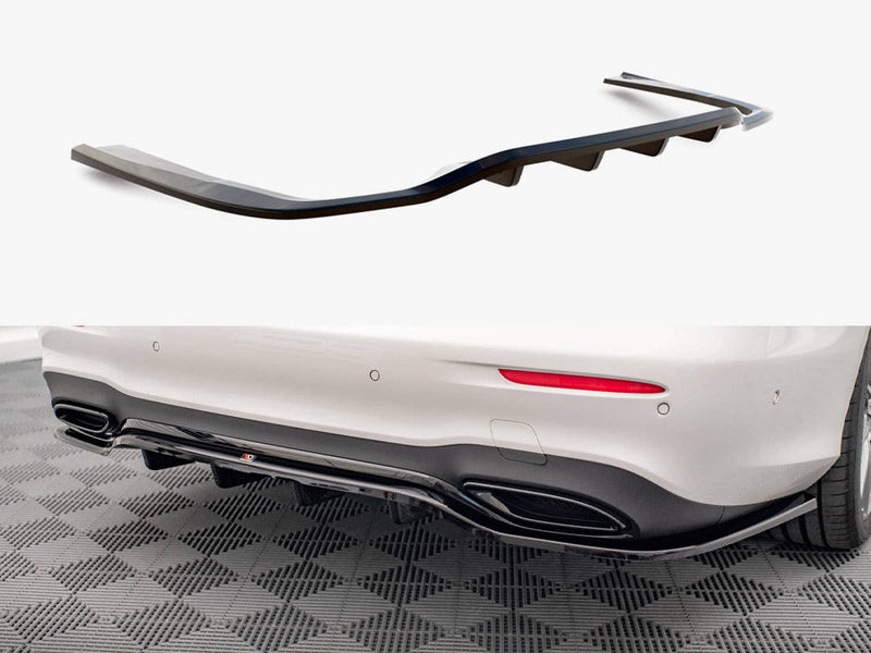 Maxton Design - Rear Splitter (Vertical Bars) Mercedes E AMG-Line Sedan W213 Facelift