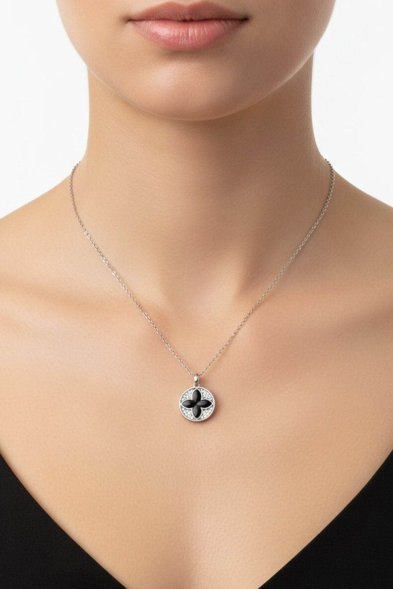 Florentine Clover Necklace Silver
